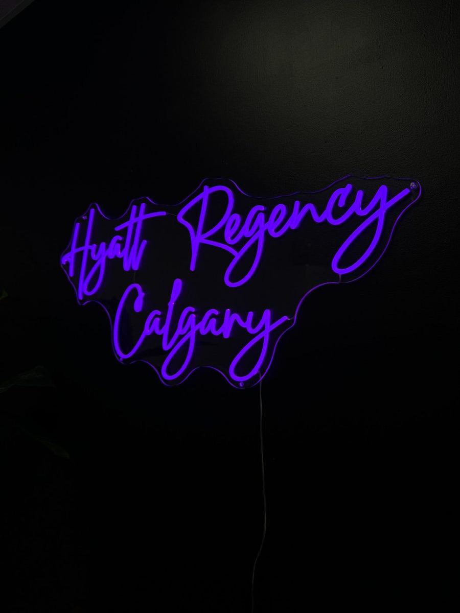 Hyatt Regency hotel neon — custom neon signs Calgary by NEON YYC