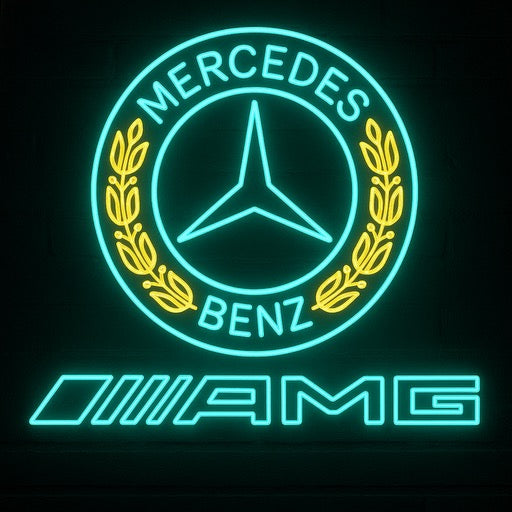 Mercedes-Benz AMG LED Neon Sign – 3 ft × 3 ft