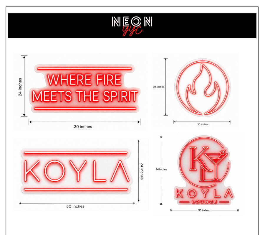 Custom Neon Signs: Koyla Package