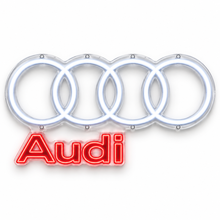 Audi LED Neon Sign – 3 ft × 3 ft