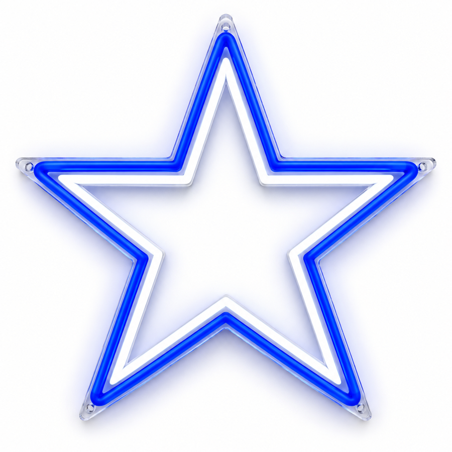 Dallas Cowboys LED Neon Sign – 2 ft × 2 ft