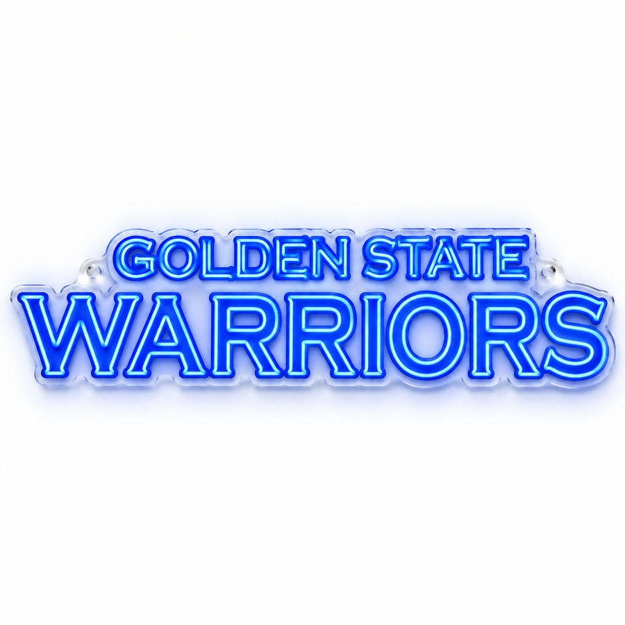 Golden State Warriors Wordmark LED Neon Sign – 2 ft × 2 ft