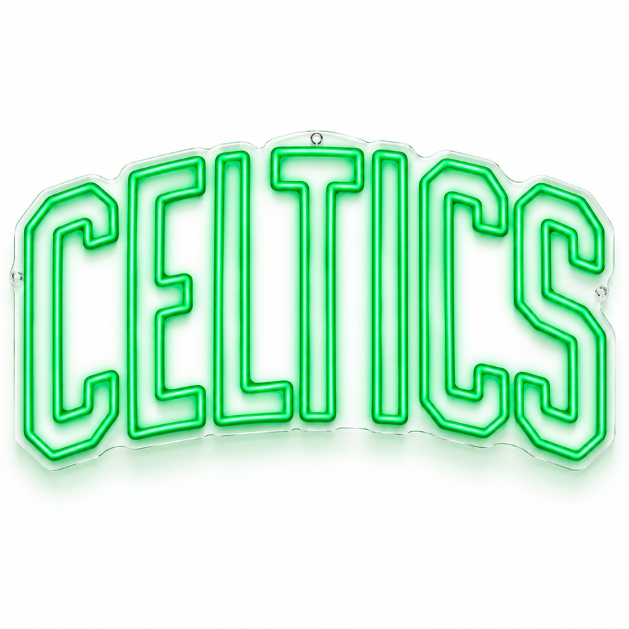 Boston Celtics Wordmark LED Neon Sign – 2 ft × 2 ft