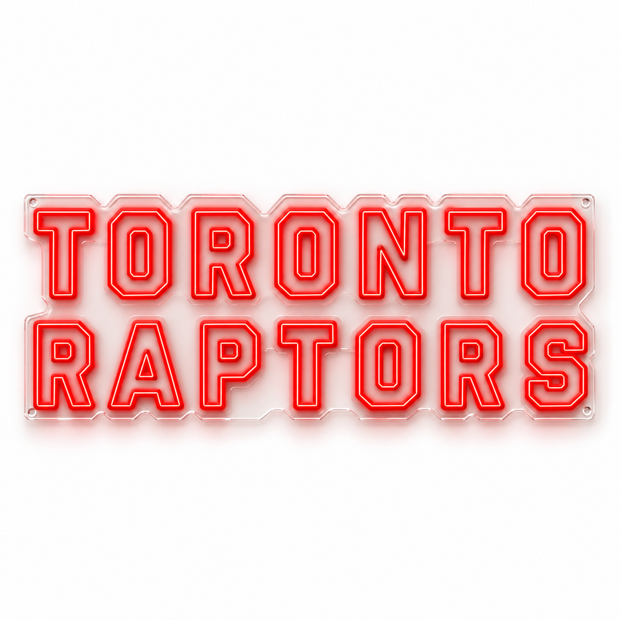 Toronto Raptors Wordmark LED Neon Sign – 2 ft × 2 ft