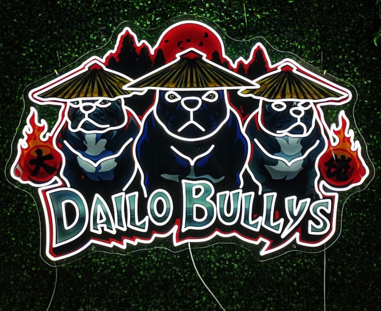 Dailo Bullys custom LED neon art sign — Calgary neon fabrication