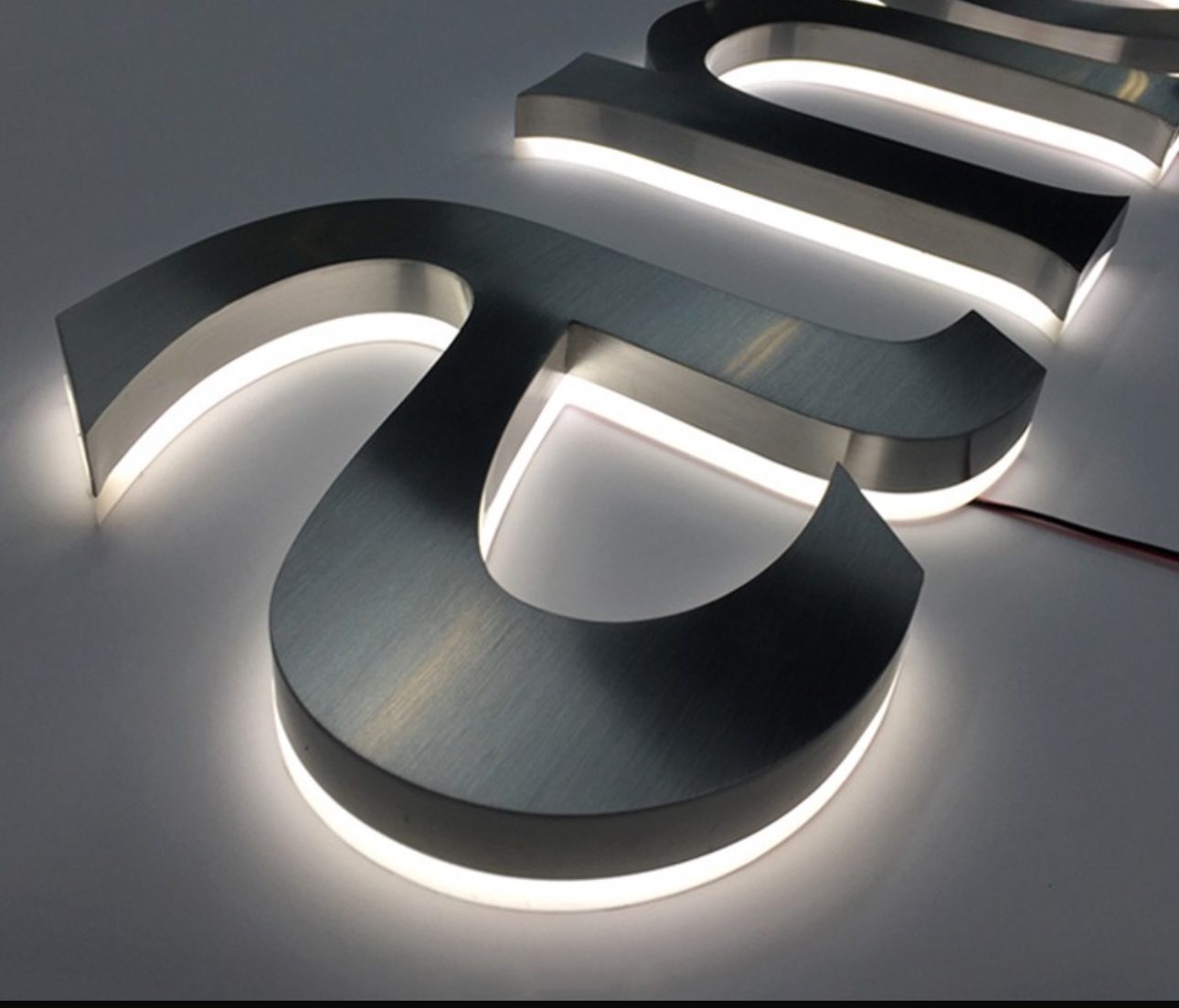 Backlit halo illuminated sign example — NEON YYC Calgary