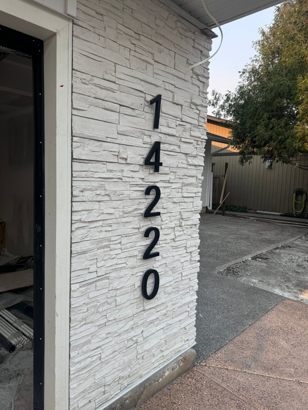1420 halo-lit address numbers during the day — NEON YYC Calgary