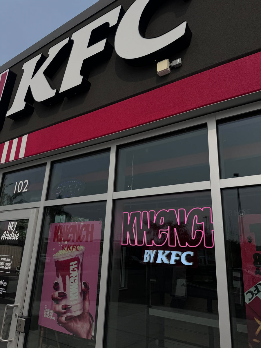 Kwench by KFC storefront signage — commercial storefront signs Calgary by NEON YYC