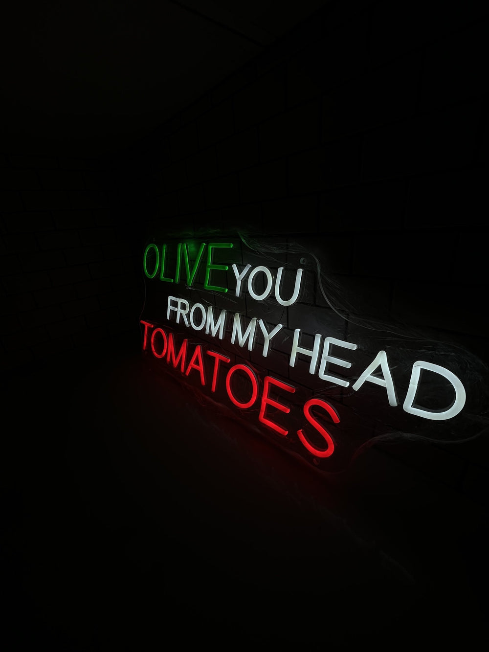 Olive you from my head tomatoes LED neon sign — NEON YYC Calgary