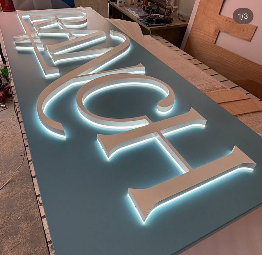 Ranch halo-lit letters — backlit signs Calgary by NEON YYC