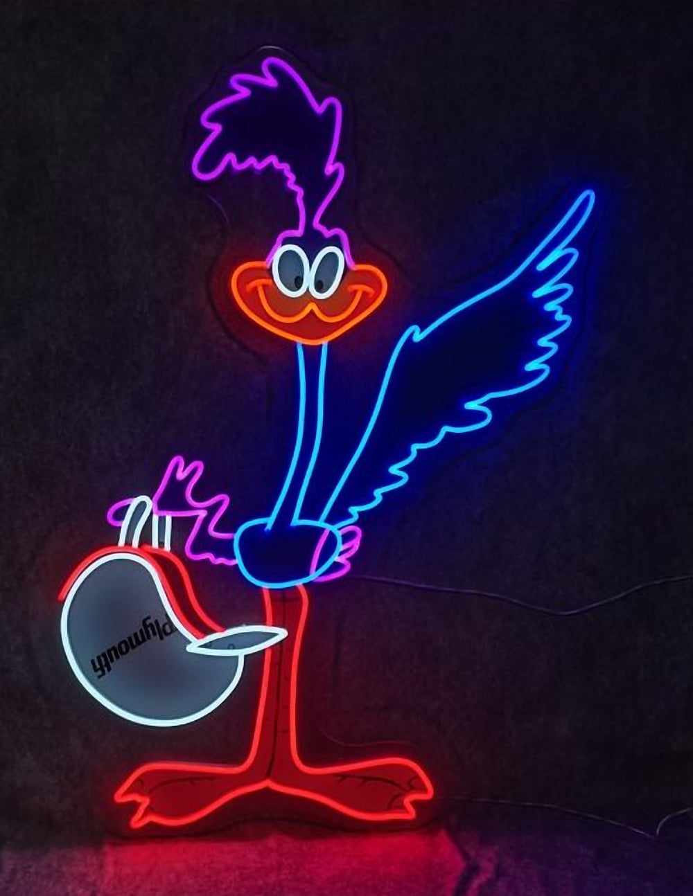Road Runner custom LED neon art figure — Calgary neon sign company