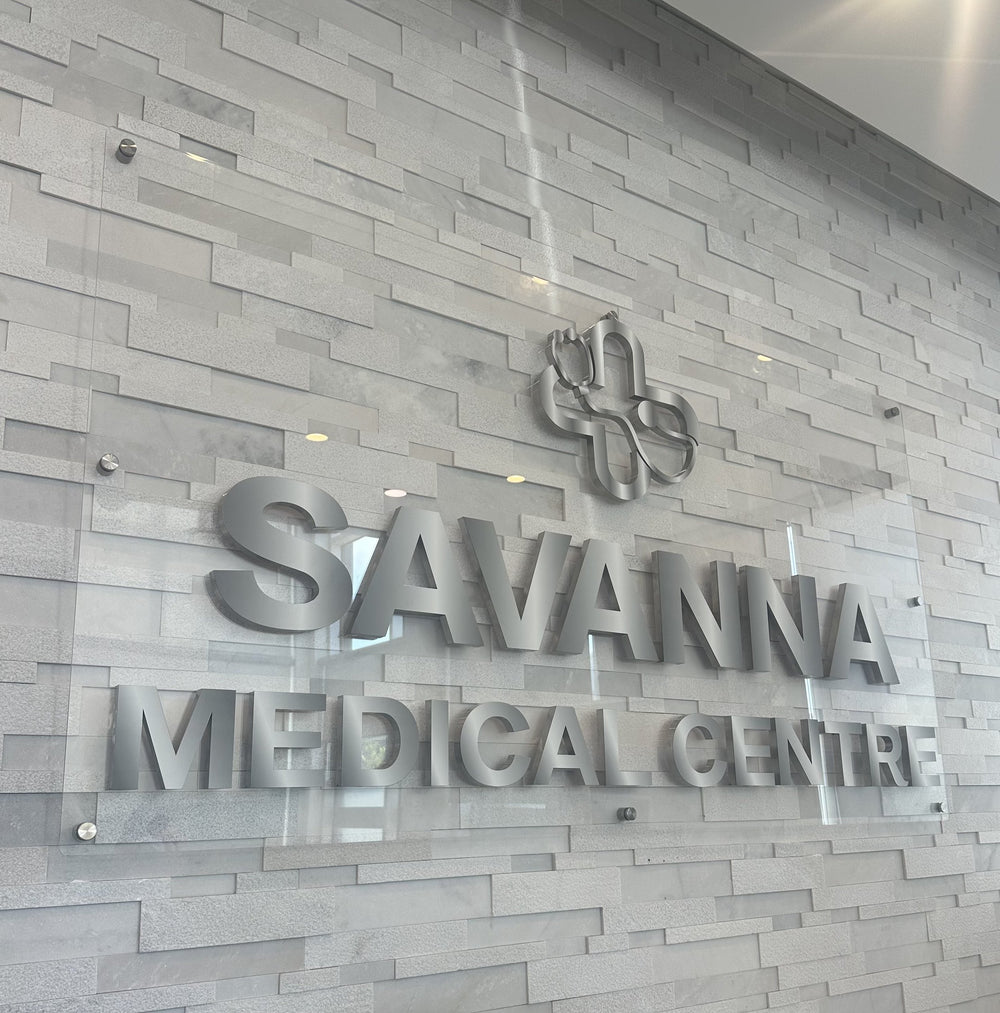 Savanna Medical Centre dimensional lobby letters — NEON YYC Calgary