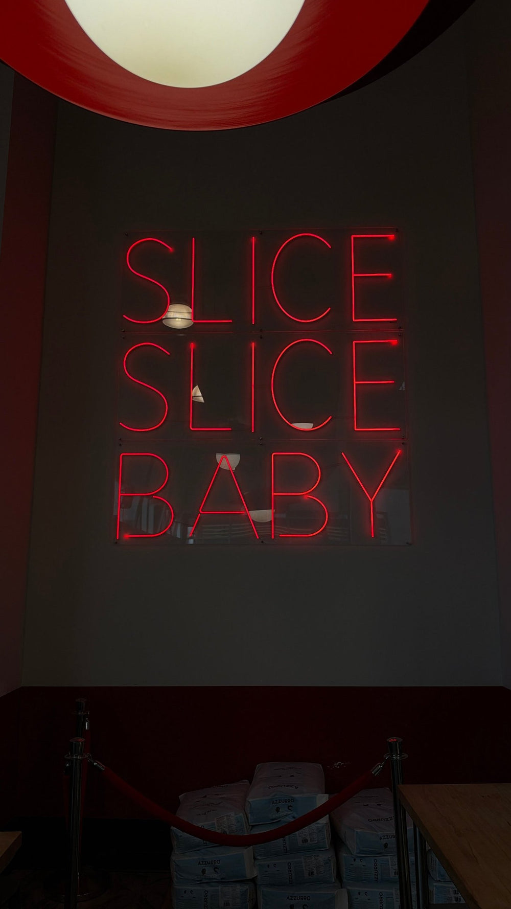 Lina's Italian Market red LED neon sign — NEON YYC Calgary