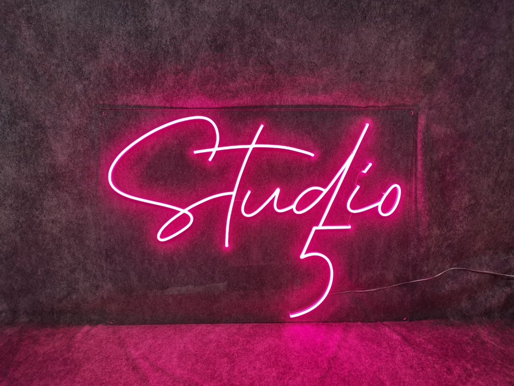 Studio 5 pink LED neon sign — NEON YYC Calgary