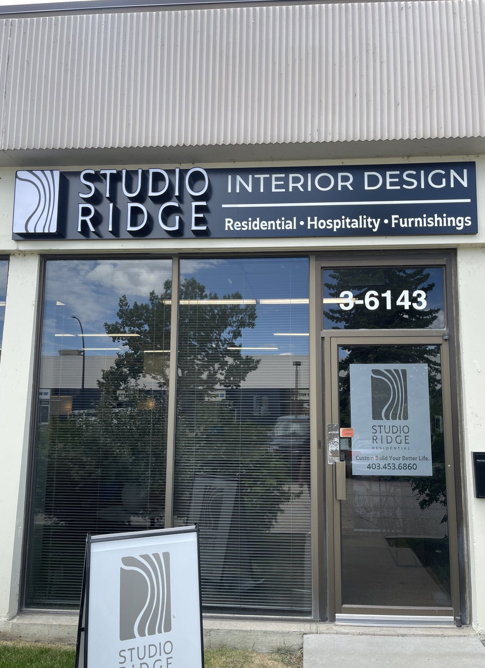 Studio Ridge Interior Design channel letters — NEON YYC Calgary
