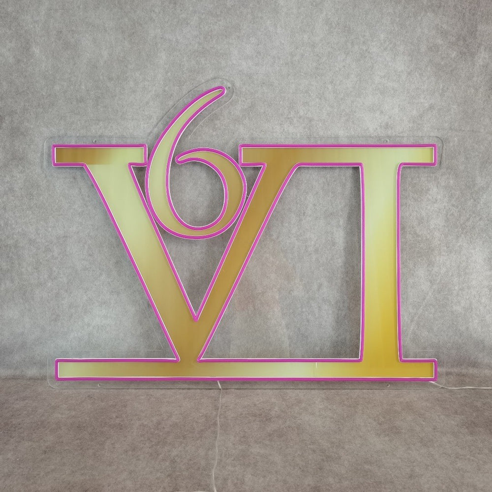 VI gold & pink neon logo — NEON YYC Calgary